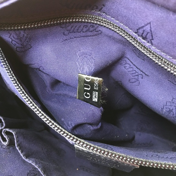 Gucci authentic tote bag navy imprime coated canvas - Picture 12 of 16